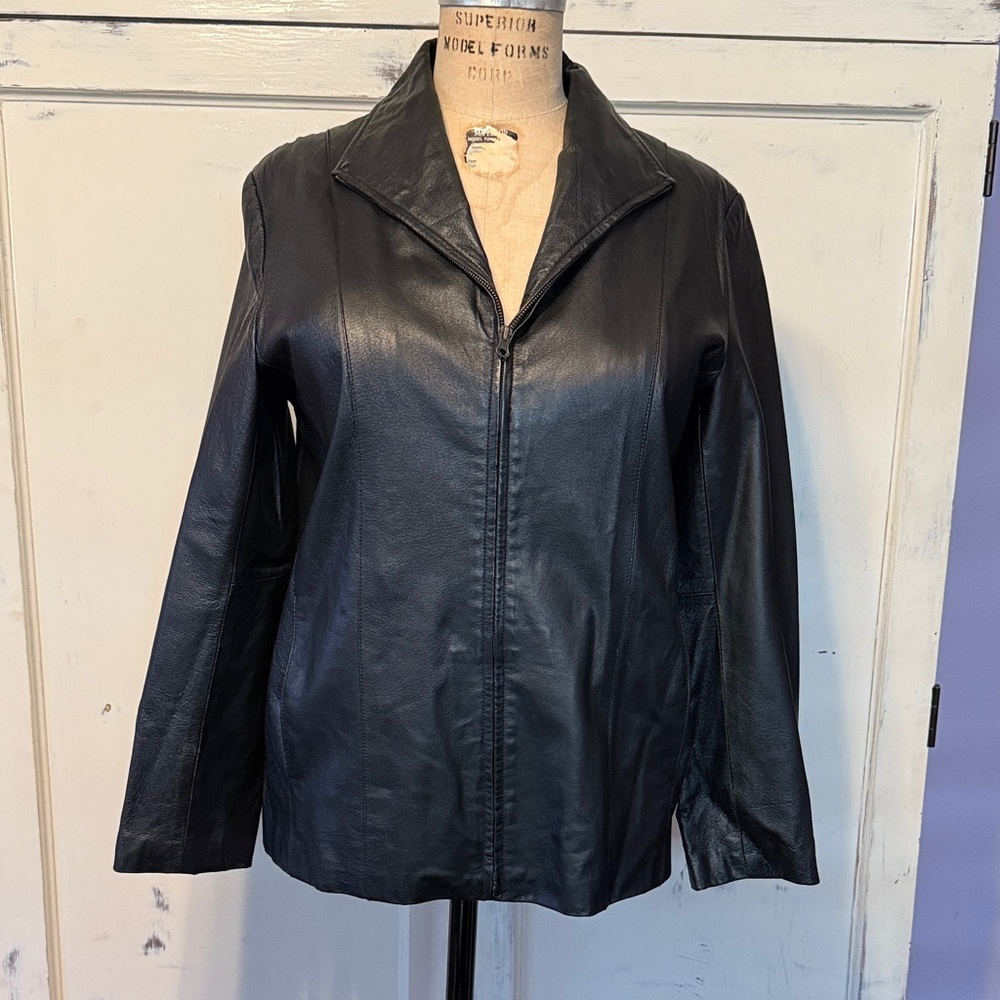 VINTAGE Black Leather Women's Jacket